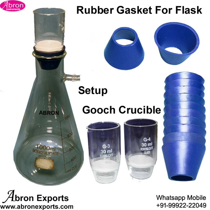 Millipore Glass Sintered Crucible 30-50ml ml Rubber Adaptor For Flask 10pc 10pc Abron AC-471G50R 